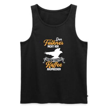 Falconers Approach Pickling Falconry - Men's Premium Organic Tank Top - black - Front - AI Model Male 178 light (178cm)