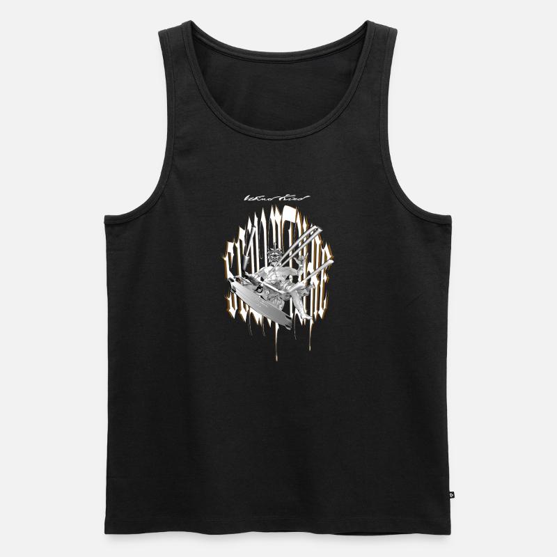 Windkrieger Sculpture  - Männer Premium Bio Tank Top - Schwarz