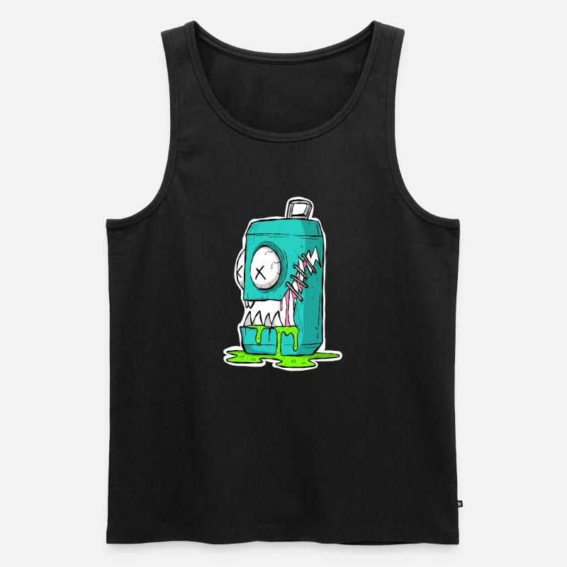 Monster Dose Cartoon Comic - Männer Premium Bio Tank Top - Schwarz