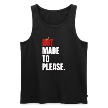 NOT1 - Men's Premium Organic Tank Top - black - Front - AI Model Male 178 light (178cm)