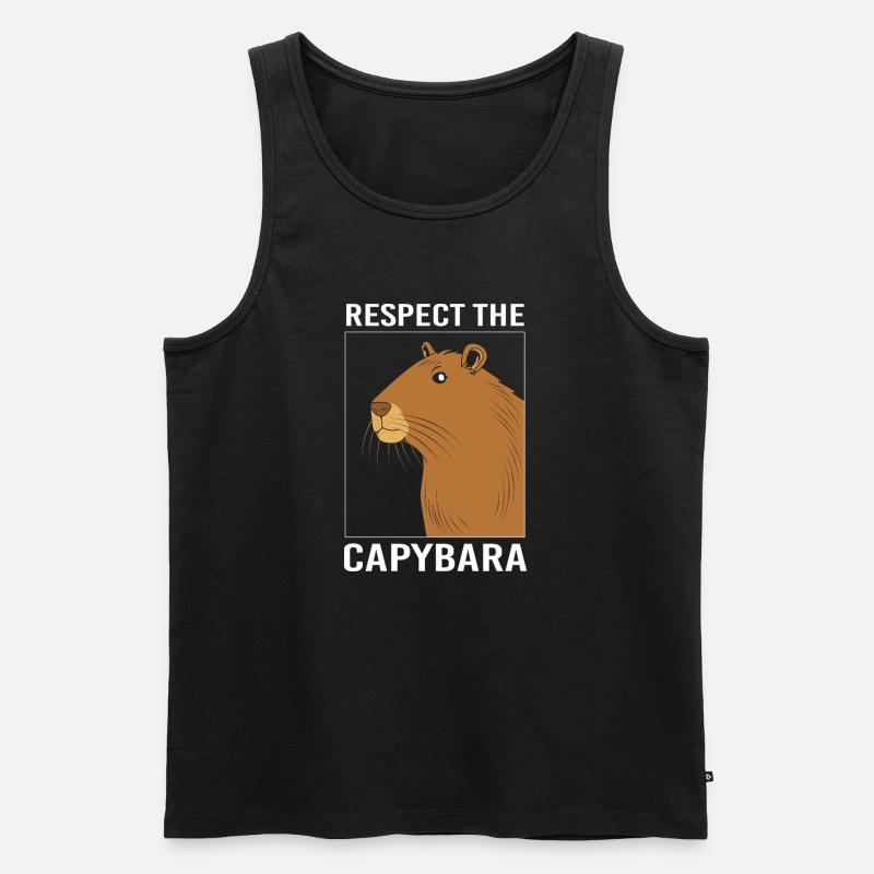 Capibara Capybara - Männer Premium Bio Tank Top - Schwarz