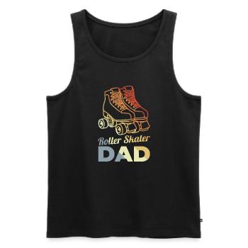 Roller skate dad - Men's Premium Organic Tank Top - black - Front - AI Model Male 178 light (178cm)