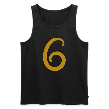 6 - Débardeur bio Premium Homme - noir - Devant - Michal (187cm)