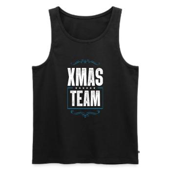 Xmas Team - Men's Premium Organic Tank Top - black - Front - AI Model Male 178 light (178cm)