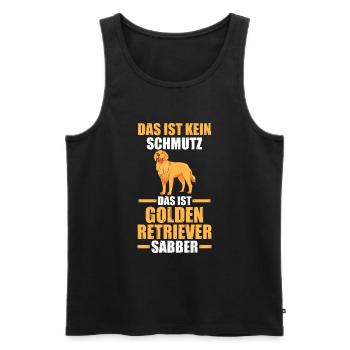 Hund Golden Retriever - Männer Premium Bio Tank Top - Schwarz - Vorne - Michal (187cm)