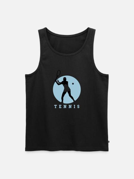 tennisspielerin_01_a_2c - Men's Premium Organic Tank Top - black