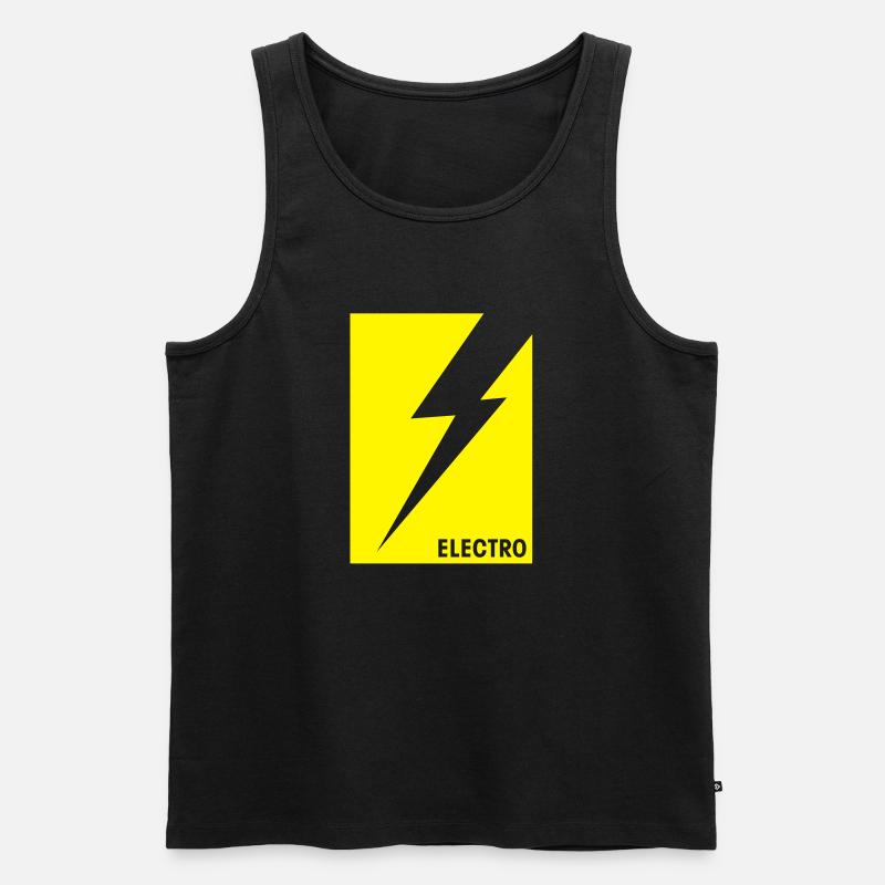 electro - Männer Premium Bio Tank Top - Schwarz