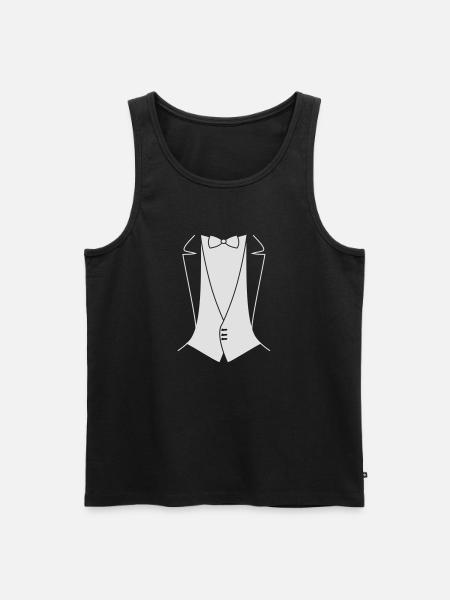 Frack für Junggesellenabschied, Hochzeit - Männer Premium Bio Tank Top - Schwarz