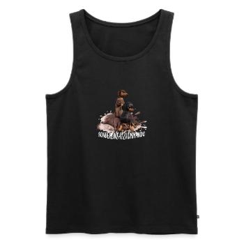 Dackel - Männer Premium Bio Tank Top - Schwarz - Vorne - Michal (187cm)