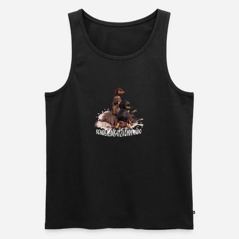 Dackel - Männer Premium Bio Tank Top - Schwarz