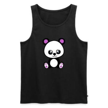 Süßer Teddybär - Männer Premium Bio Tank Top - Schwarz - Vorne - Michal (187cm)