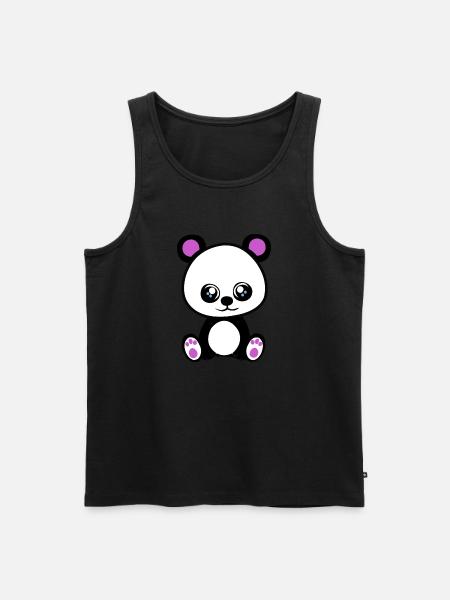 Cute teddy bear - Men's Premium Organic Tank Top - black