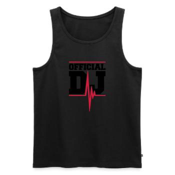 Official DJ Music Pulse - Débardeur bio Premium Homme - noir - Devant - AI Model Male 178 light (178cm)