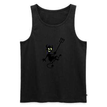 Diablotin - Débardeur bio Premium Homme - noir - Devant - Michal (187cm)