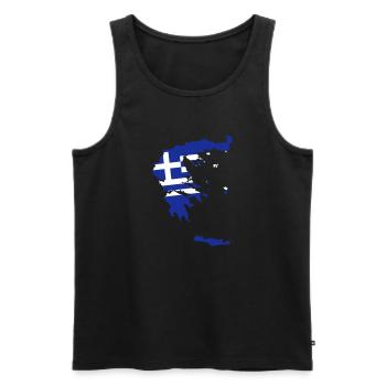 Griechenland - Männer Premium Bio Tank Top - Schwarz - Vorne - Michal (187cm)