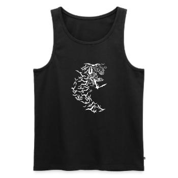 Fledermäuse - Männer Premium Bio Tank Top - Schwarz - Vorne - AI Model Male 178 light (178cm)