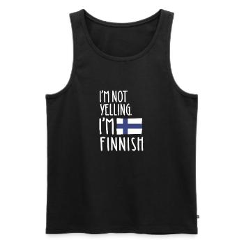 I'm Not Yelling I'm Finnish - Men's Premium Organic Tank Top - black - Front - Michal (187cm)