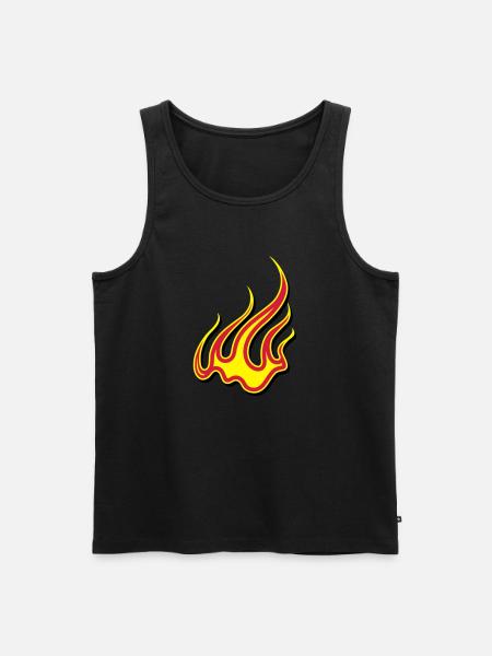 Fire flames art - Men's Premium Organic Tank Top - black