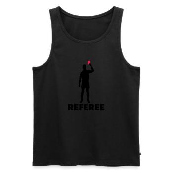Schiedsrichter - Männer Premium Bio Tank Top - Schwarz - Vorne - Michal (187cm)