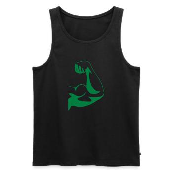 bizeps - Männer Premium Bio Tank Top - Schwarz - Vorne - AI Model Male 178 light (178cm)