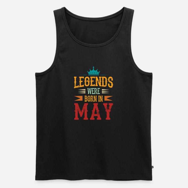 Legends Born In Mai Geburtstag Geschenk - Männer Premium Bio Tank Top - Schwarz