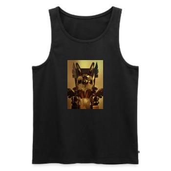 XList Golden Odin Viking God Special Edition - Men's Premium Organic Tank Top - black - Front - AI Model Male 178 light (178cm)