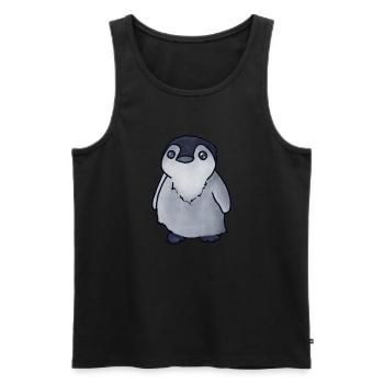 Süsser kleiner Pinguin - Männer Premium Bio Tank Top - Schwarz - Vorne - Michal (187cm)