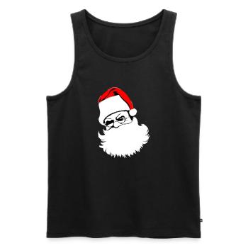 Christmas Hat Santa Claus Christmas Vector - Men's Premium Organic Tank Top - black - Front - AI Model Male 178 light (178cm)
