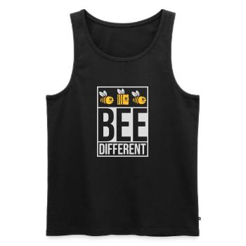 bee citation différente - Débardeur bio Premium Homme - noir - Devant - Michal (187cm)