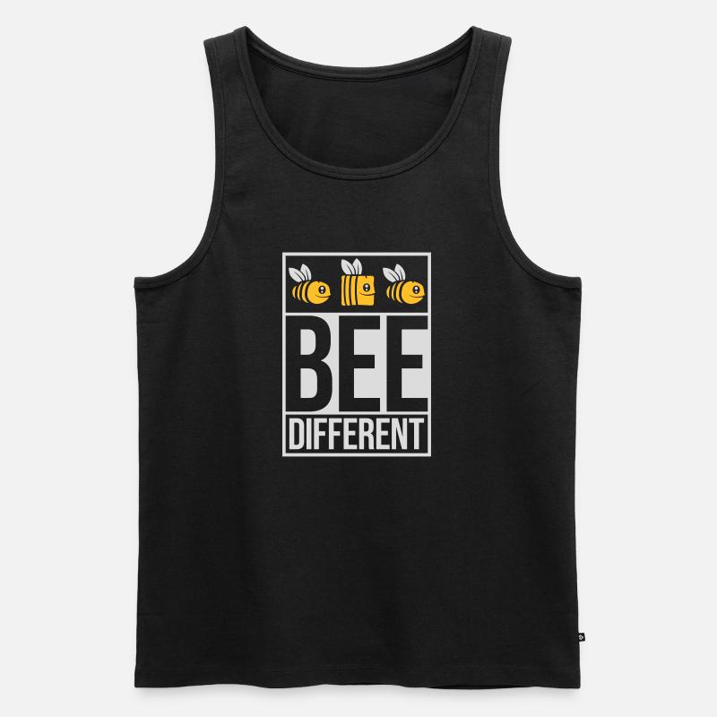 bee different saying quote - Men's Premium Organic Tank Top - black