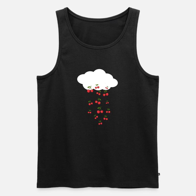 Cherry rain - Men's Premium Organic Tank Top - black