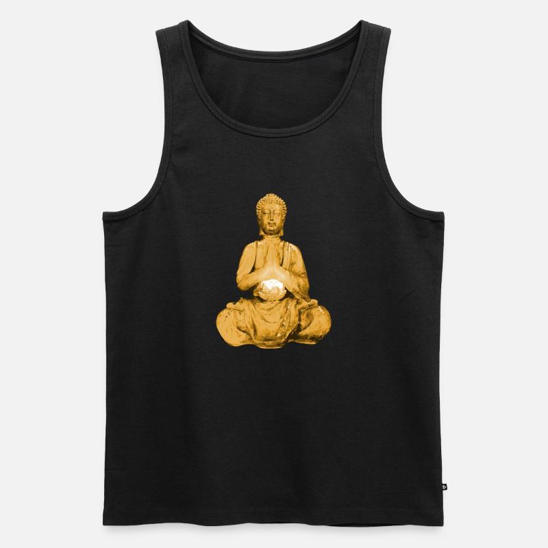 Buddha - Männer Premium Bio Tank Top - Schwarz