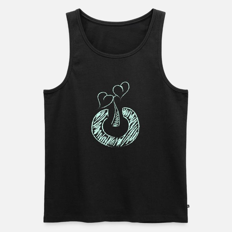 Abschalten Pflanze - Männer Premium Bio Tank Top - Schwarz