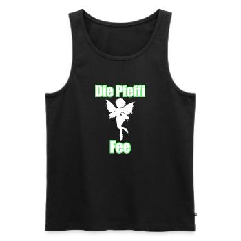 Die Pfeffi Fee - Männer Premium Bio Tank Top - Schwarz - Vorne - Michal (187cm)