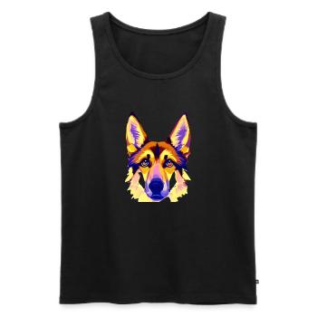 Dogs German Shepherd Dog Dog Owners Dog Owners - Men's Premium Organic Tank Top - black - Front - Michal (187cm)