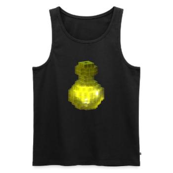 Gelbes sonniges T-Shirt Gothic Hexentrank Flasche - Männer Premium Bio Tank Top - Schwarz - Vorne - AI Model Male 178 light (178cm)