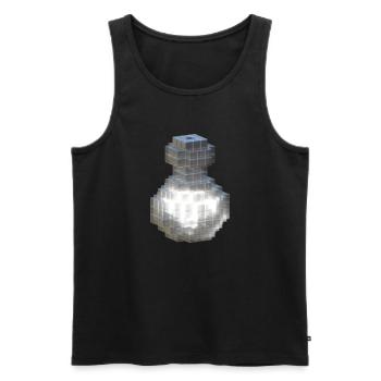 Weiße Kristallflasche mit fluoreszierendem weißem Trank - Männer Premium Bio Tank Top - Schwarz - Vorne - AI Model Male 178 light (178cm)