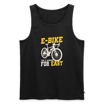 E-Bike The E Stands For Easy Electric Pedelec - Men's Premium Organic Tank Top - black - Front - AI Model Male 178 light (178cm)