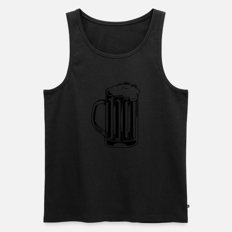bier - Männer Premium Bio Tank Top - Schwarz