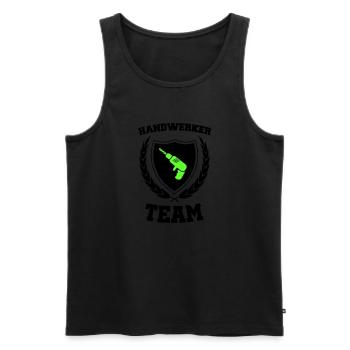 Handwerker Team 01 - Männer Premium Bio Tank Top - Schwarz - Vorne - Michal (187cm)