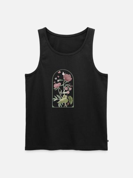 Bohemian Flower Frame - Men's Premium Organic Tank Top - black