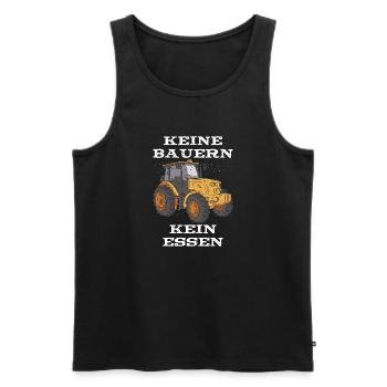 Keine Bauern kein Essen Landwirt Demo - Männer Premium Bio Tank Top - Schwarz - Vorne - AI Model Male 178 light (178cm)