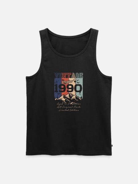 Millésime 1990 légendaire - Débardeur bio Premium Homme - noir