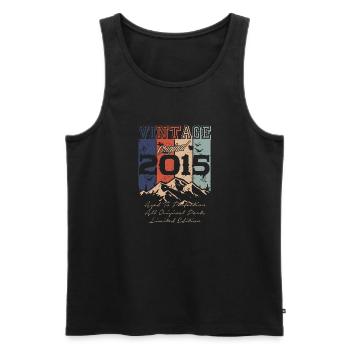 Legendary 2015 vintage - Men's Premium Organic Tank Top - black - Front - AI Model Male 178 light (178cm)