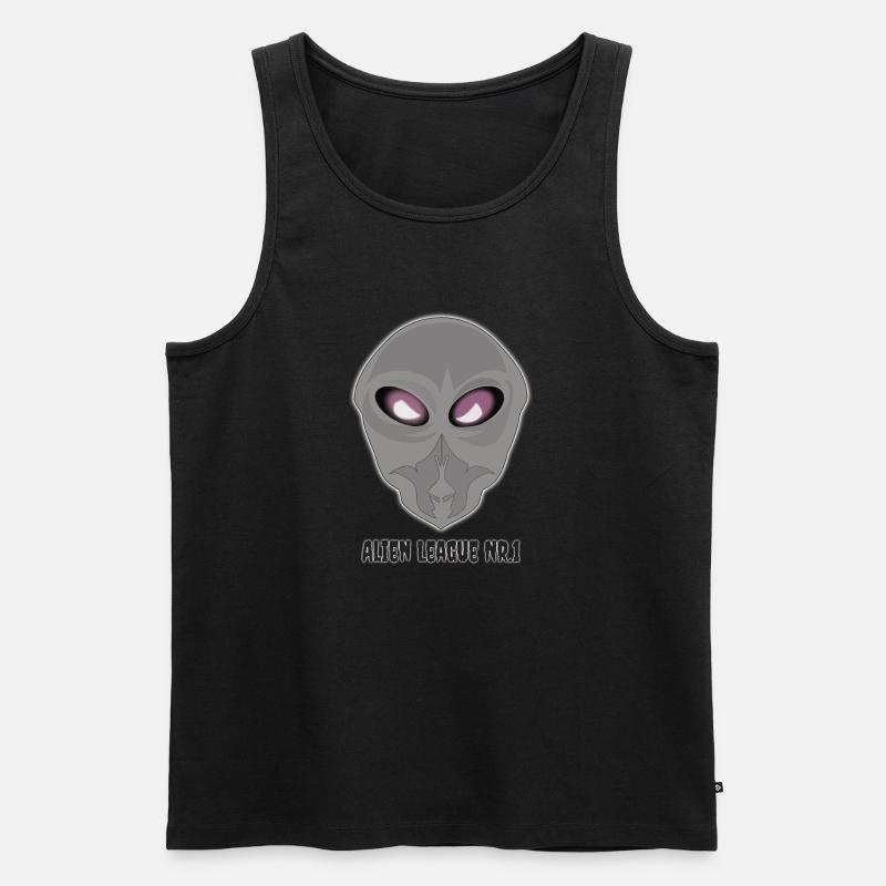 Alien Leaque Nr.1 - Männer Premium Bio Tank Top - Schwarz