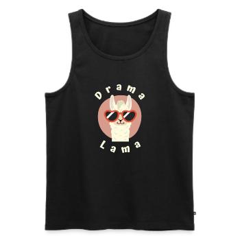 Drama Lama - Männer Premium Bio Tank Top - Schwarz - Vorne - AI Model Male 178 light (178cm)