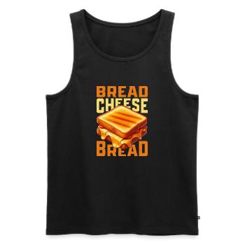 Bread Cheese Bread Grilled Cheese Sandwich - Männer Premium Bio Tank Top - Schwarz - Vorne - AI Model Male 178 light (178cm)