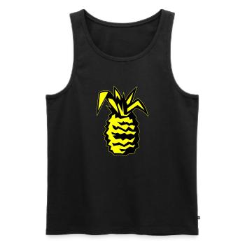 Pineapple 02 - Men's Premium Organic Tank Top - black - Front - Michal (187cm)