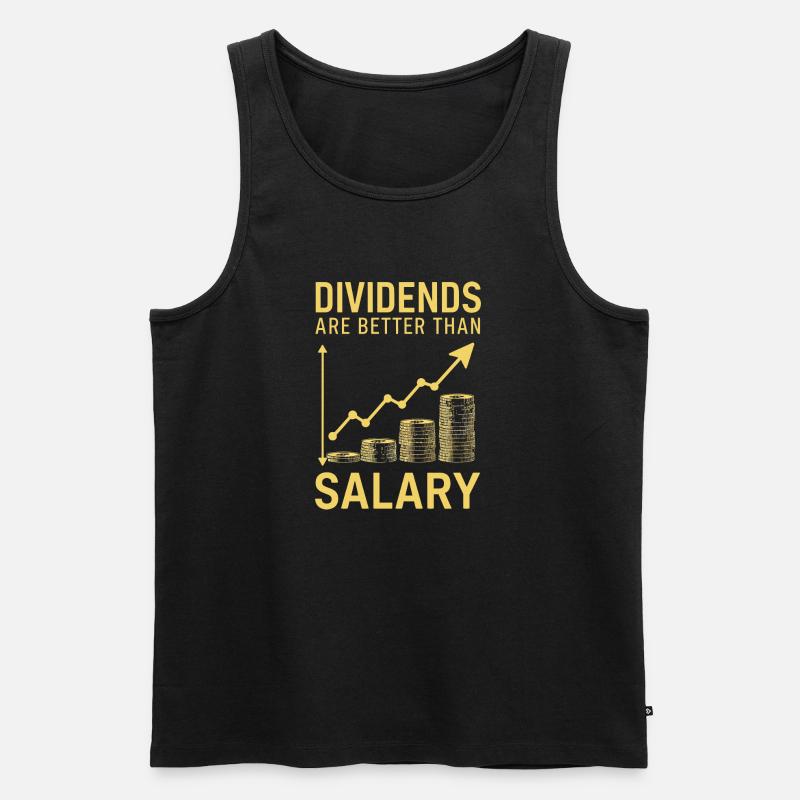Dividenden statt Gehalt - Männer Premium Bio Tank Top - Schwarz