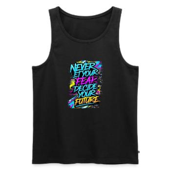 graffiti street art spray vintage quotes retro rap - Men's Premium Organic Tank Top - black - Front - Michal (187cm)